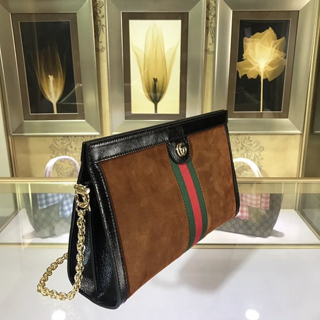 Gucci女包 503876 Gucci Supreme Ophidia系列 大號GG肩背包 古馳鏈條單肩斜挎女包  gqy1062